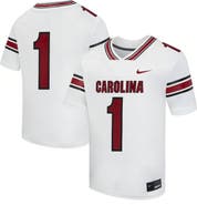 Nike Youth Nike #1 White South Carolina Gamecocks Road Replica Football Jersey