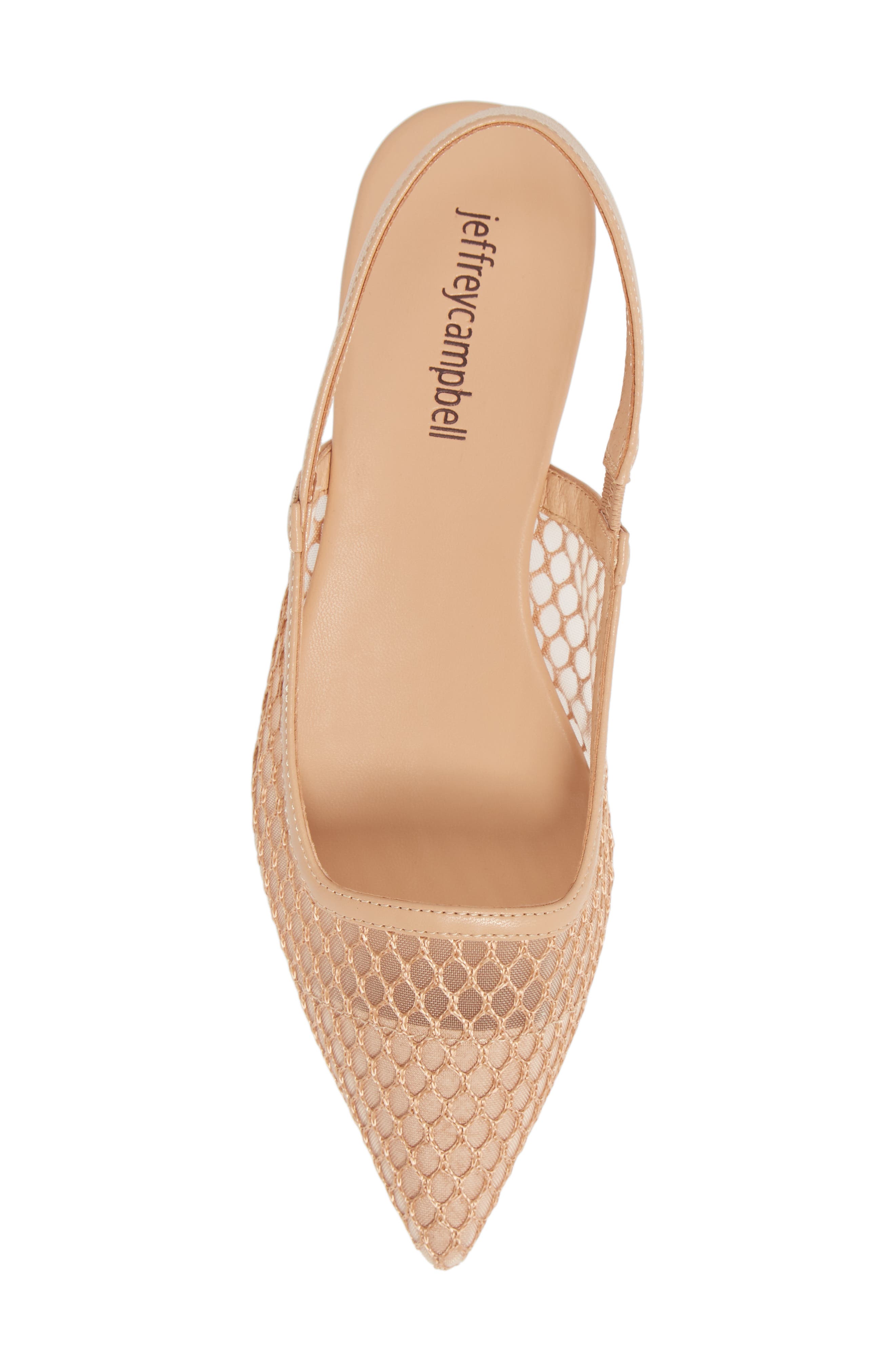 Emelia Mesh Slingback Flat, Alternate, color, NUDE MESH