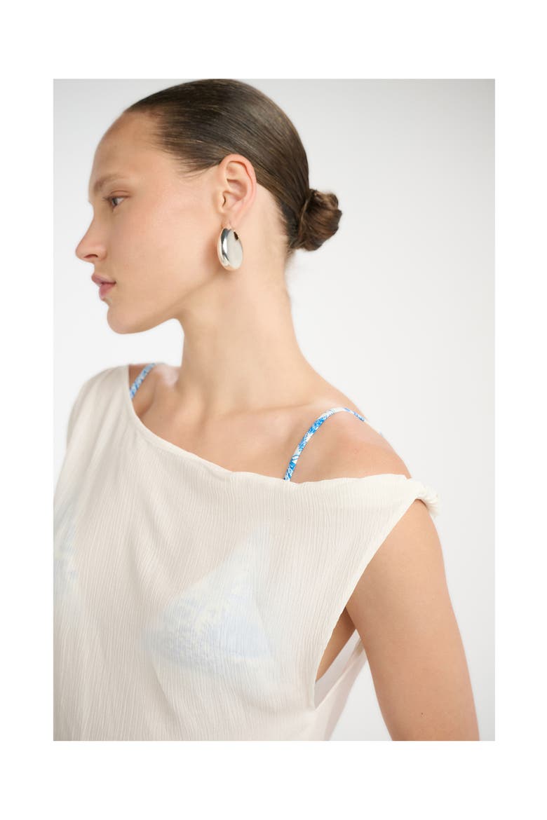 Resort One Shoulder Twist Top Cover-Up, Alternate, color, White