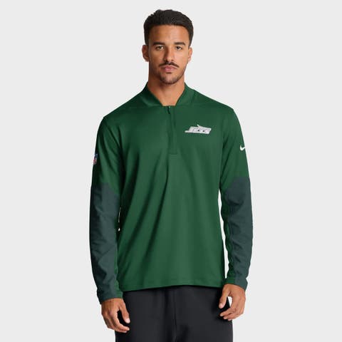 Men's Nike Green New York Jets Sideline Dri-FIT Half-Zip Pullover