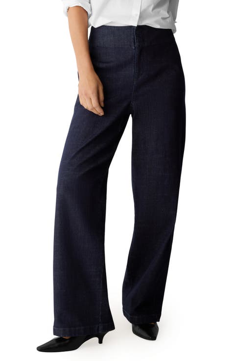 Wide Leg Denim Pants