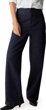 Eileen Fisher Wide Leg Denim Pants
