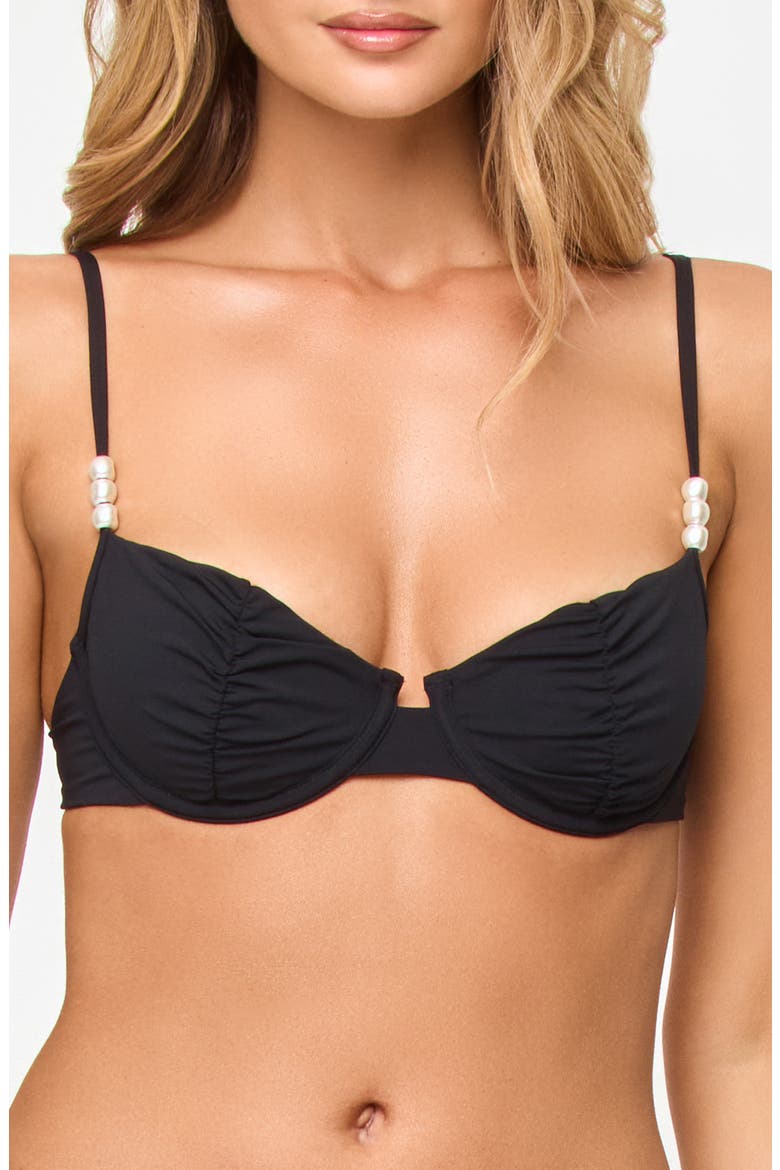 Dame Underwire Bikini Top, Main, color, BLACK