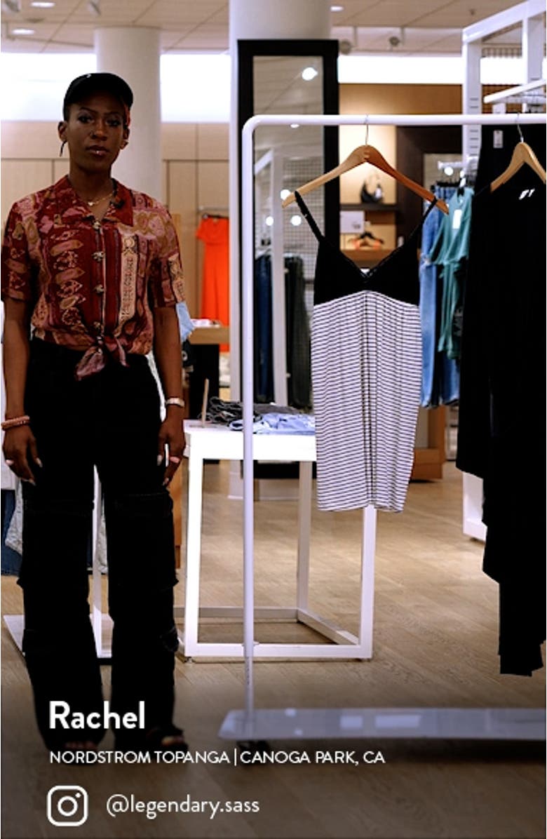 Lace Racerback Jersey Chemise, sales video thumbnail