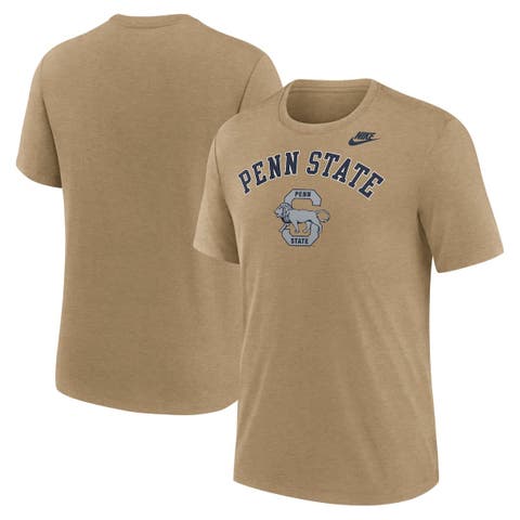 Men's Nike Heather Light Brown Penn State Nittany Lions Legacy Arch Tri-Blend T-Shirt