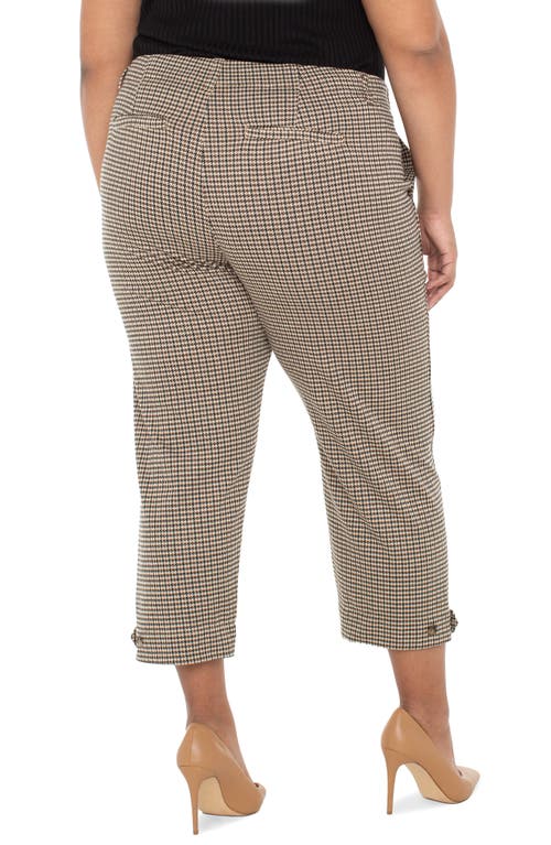 Liverpool Los Angeles Houndstooth Crop Straight Leg Utility Pants In Multi