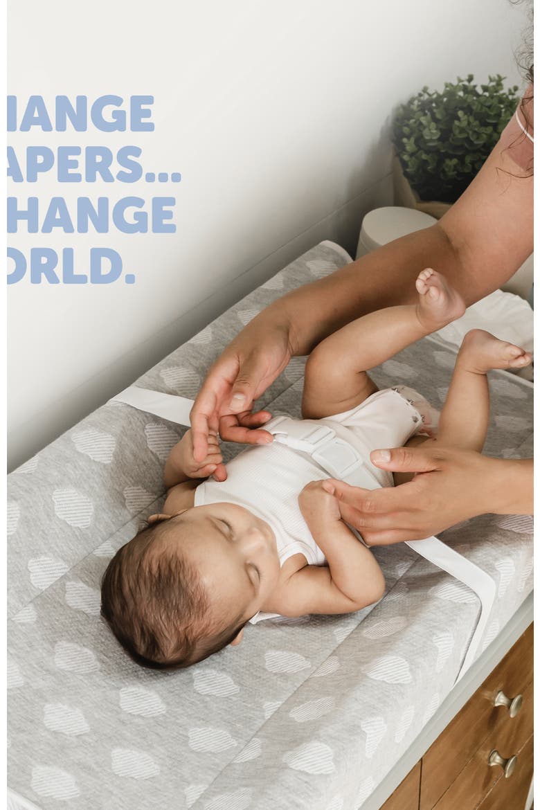 Soft Changing Pad + Washable Cover, Non-Slip - Fits Standard Changing Tables & Dressers, Alternate, color, Gray - Cloud