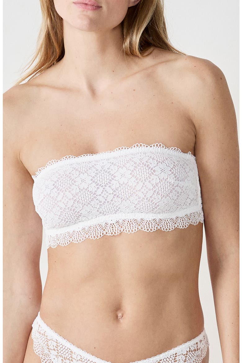Souffle Strapless Bandeau Bra, Main, color, ECRU