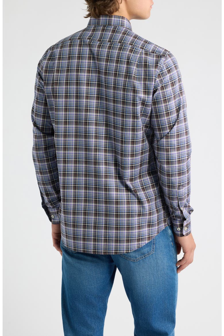 Merced Check Button Down Shirt, Alternate, color, BLUESTONE