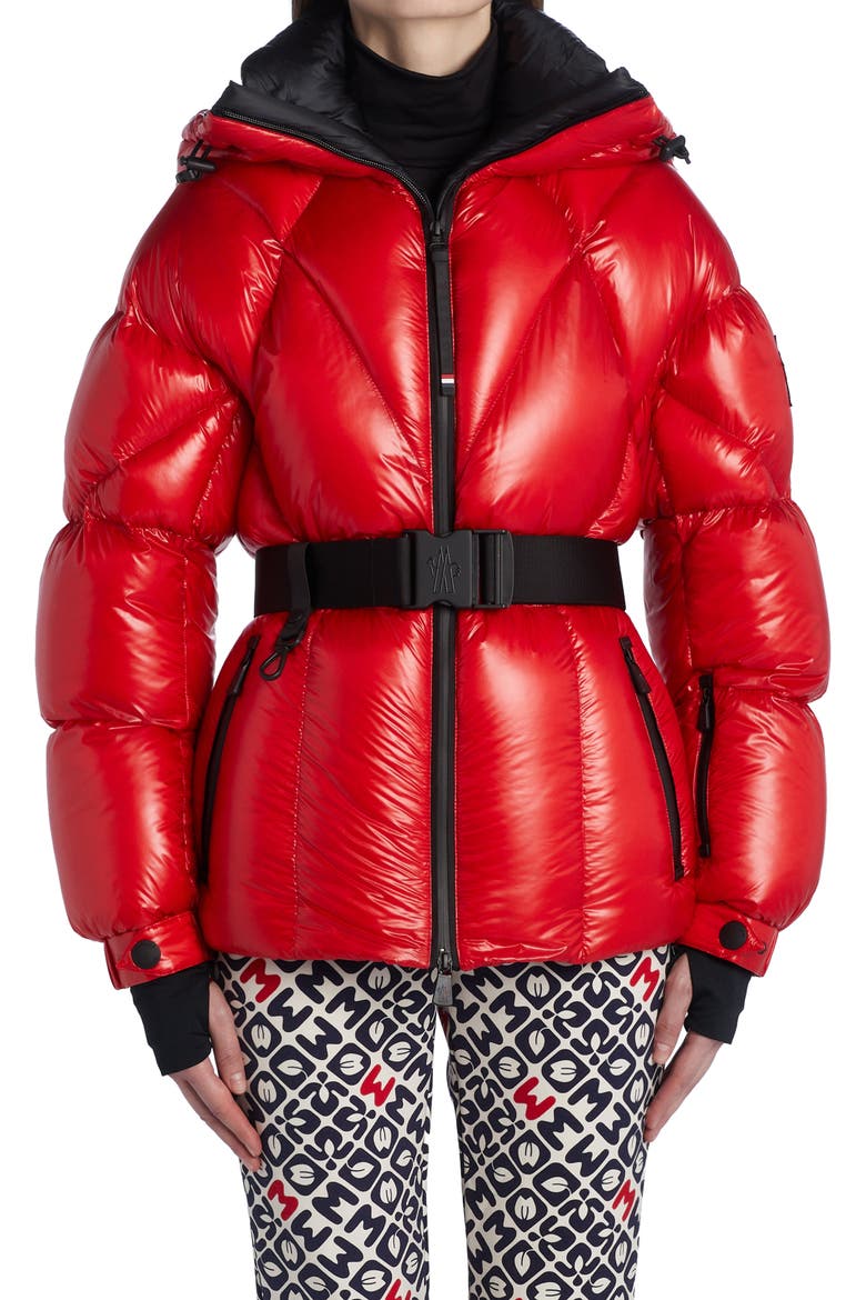 Montjoux Water Resistant 750 Fill Power Down Puffer Jacket, Main, color, 45B MEDIUM RED