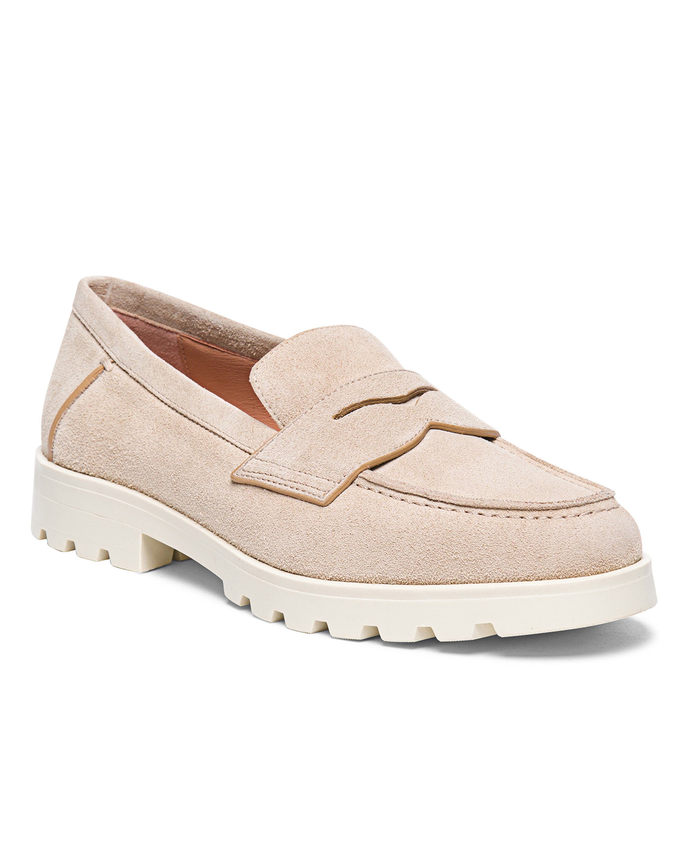 Santoni Women's suede loafer, Main, color, 