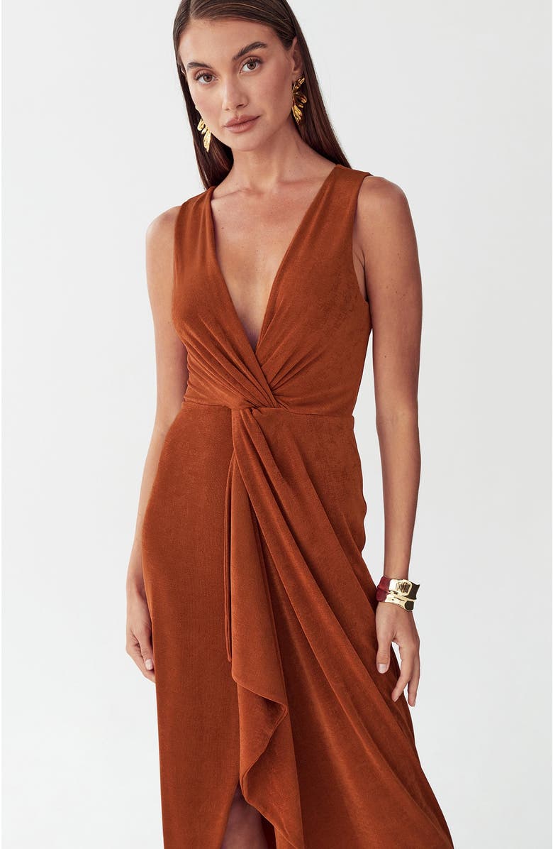 BWLDR Andi Midi Dress, Alternate, color, Copper