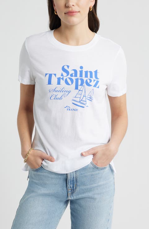 Saint Tropez Cotton Graphic T-Shirt