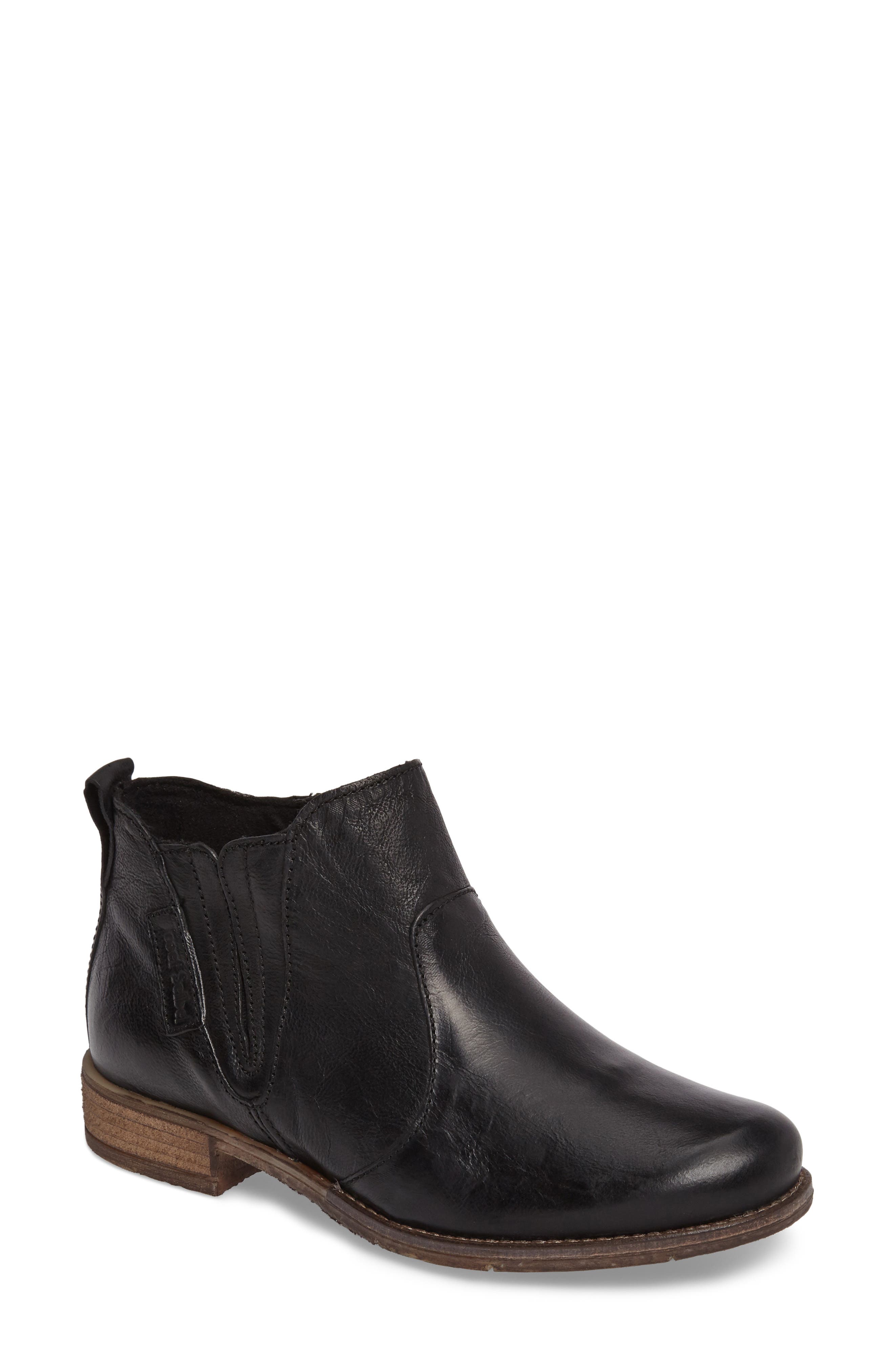 Sienna 45 Chelsea Bootie, Main, color, BLACK LEATHER