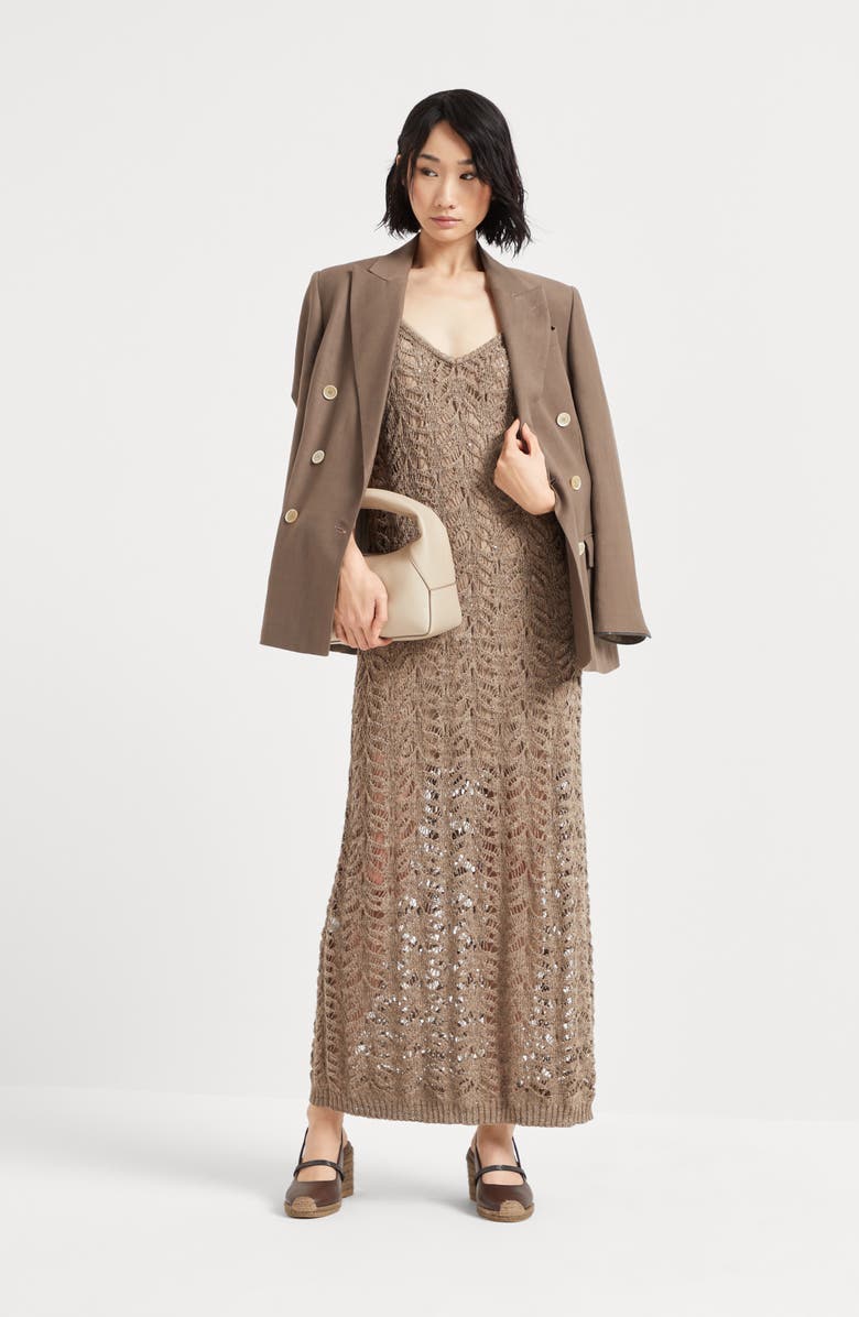 Brunello Cucinelli Foliage Lace dress, Alternate, color, 