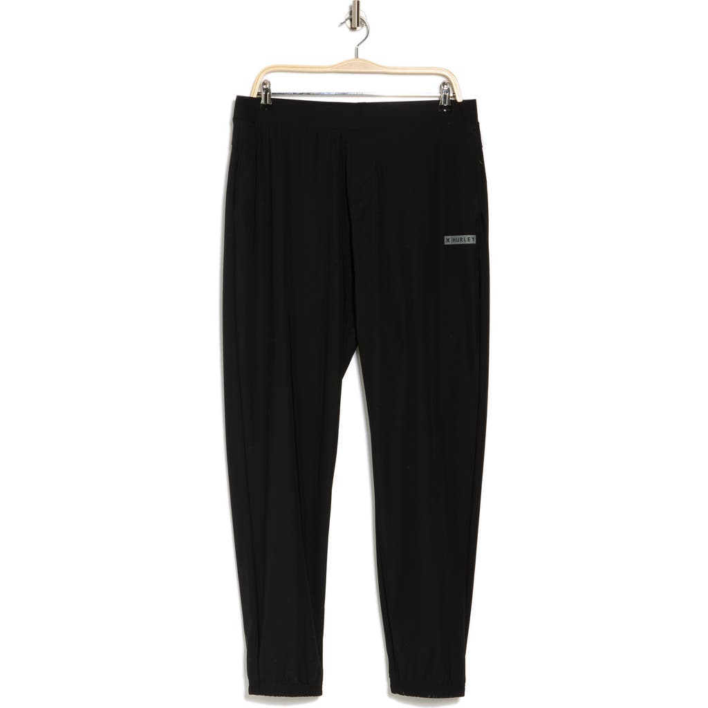 Hurley Bootcamp Block Logo Active Joggers In Bk3 Black