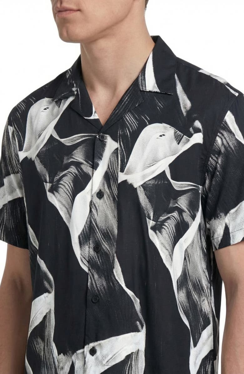 Report Collection Abstract Print Camp Shirt, Alternate, color,