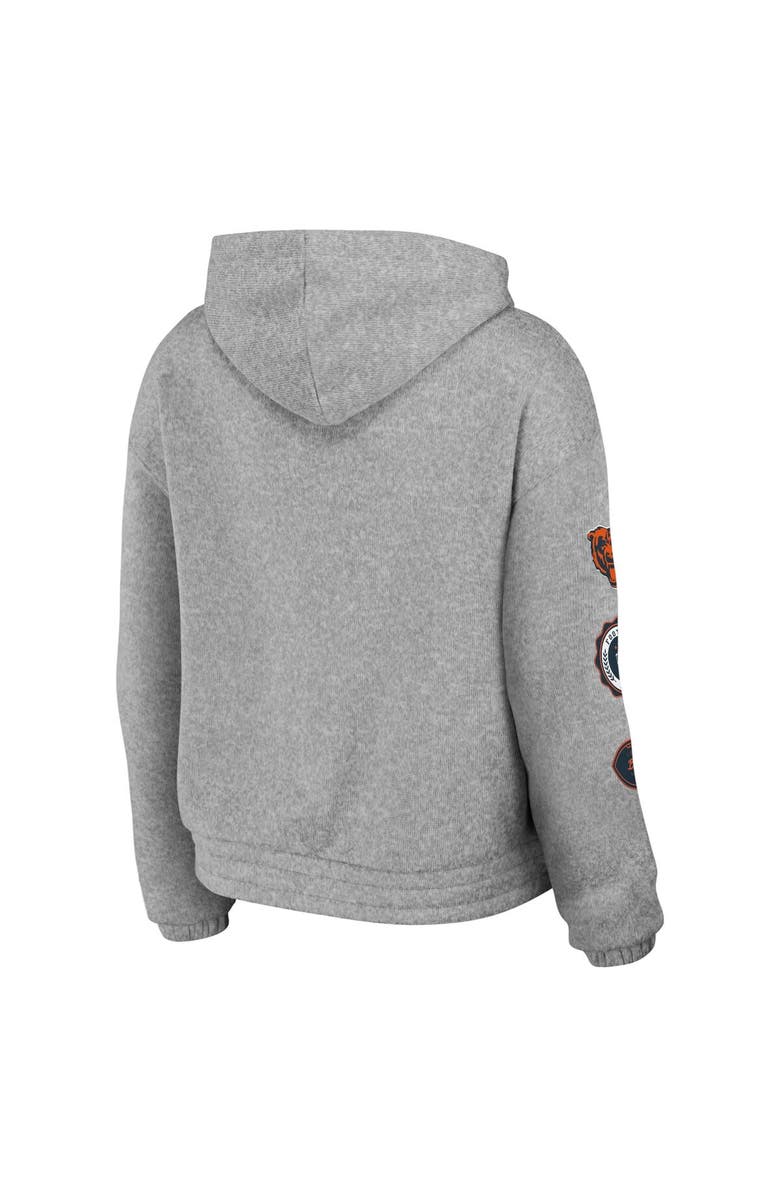 WEAR by Erin Andrews Women's WEAR by Erin Andrews Heather Gray Chicago Bears Full-Zip Hoodie, Alternate, color, 