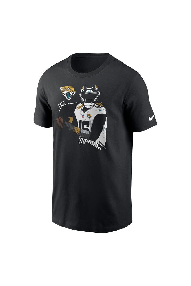 Men's Nike Trevor Lawrence Black Jacksonville Jaguars Player Graphic T-Shirt, Alternate, color, Black