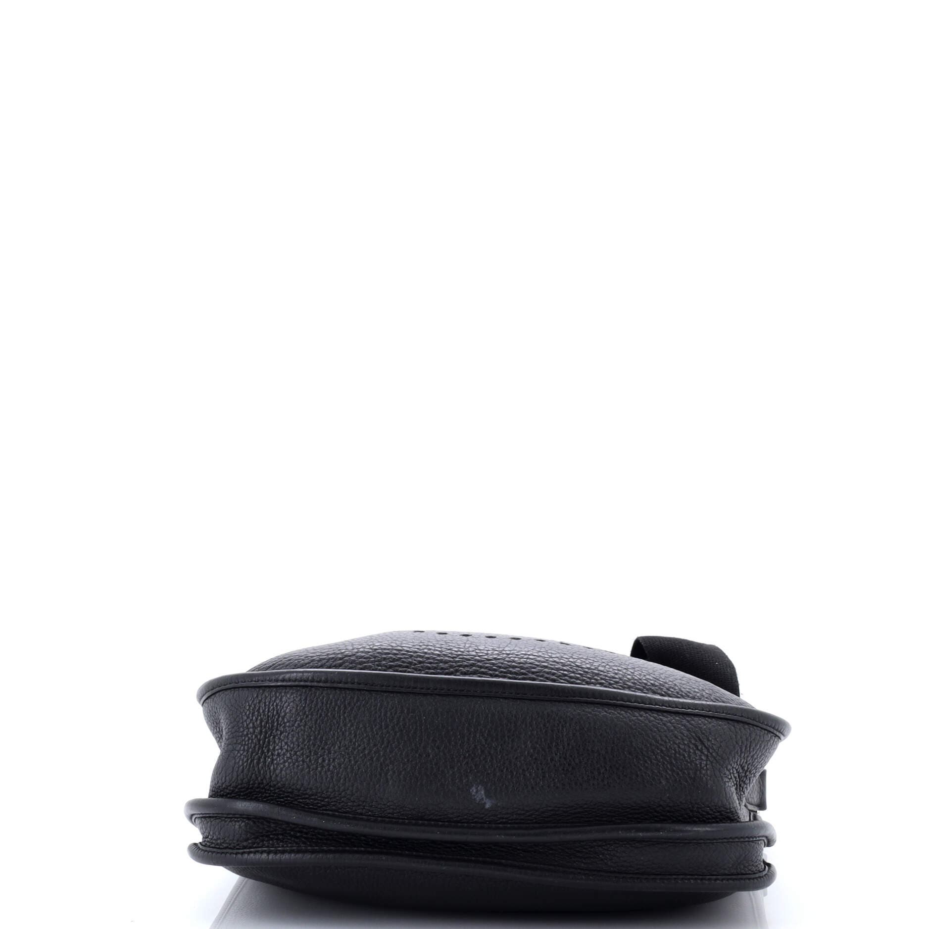 Pre-Owned Hermes Evelyne Bag Gen III Clemence PM, Alternate, color, Noir