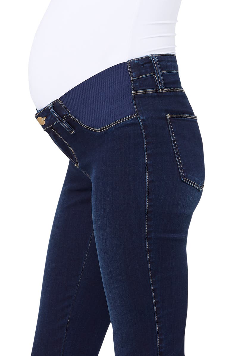 Ripe Maternity Isla Ankle Cut Maternity Jeggings, Alternate, color, Indigo