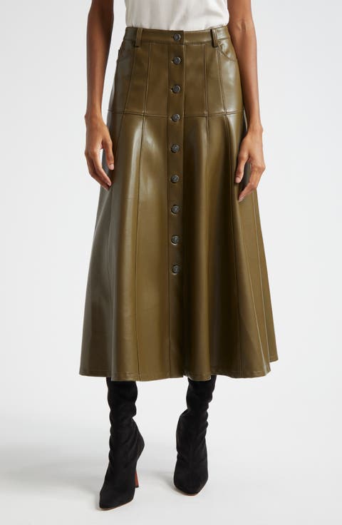 Veena Faux Leather Skirt