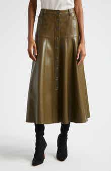 Cinq à Sept Veena Faux Leather Skirt