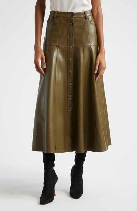 Cinq à Sept Veena Faux Leather Skirt