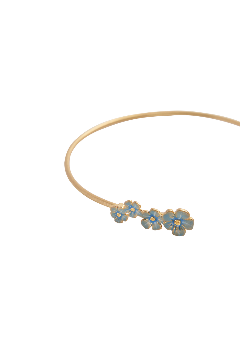 Forget-Me-Not Bangle, Alternate, color, Blue & Gold