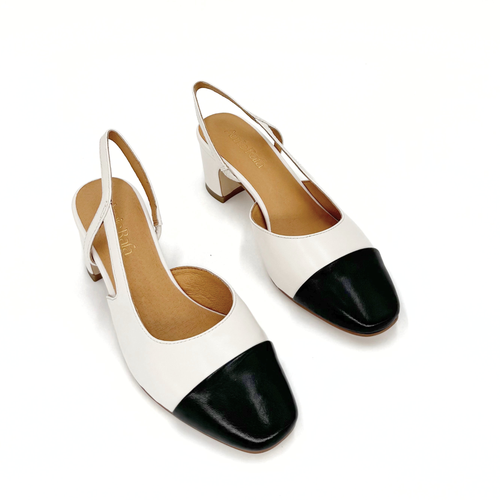 Amie Rafa Paris Slingback Heels In Brown