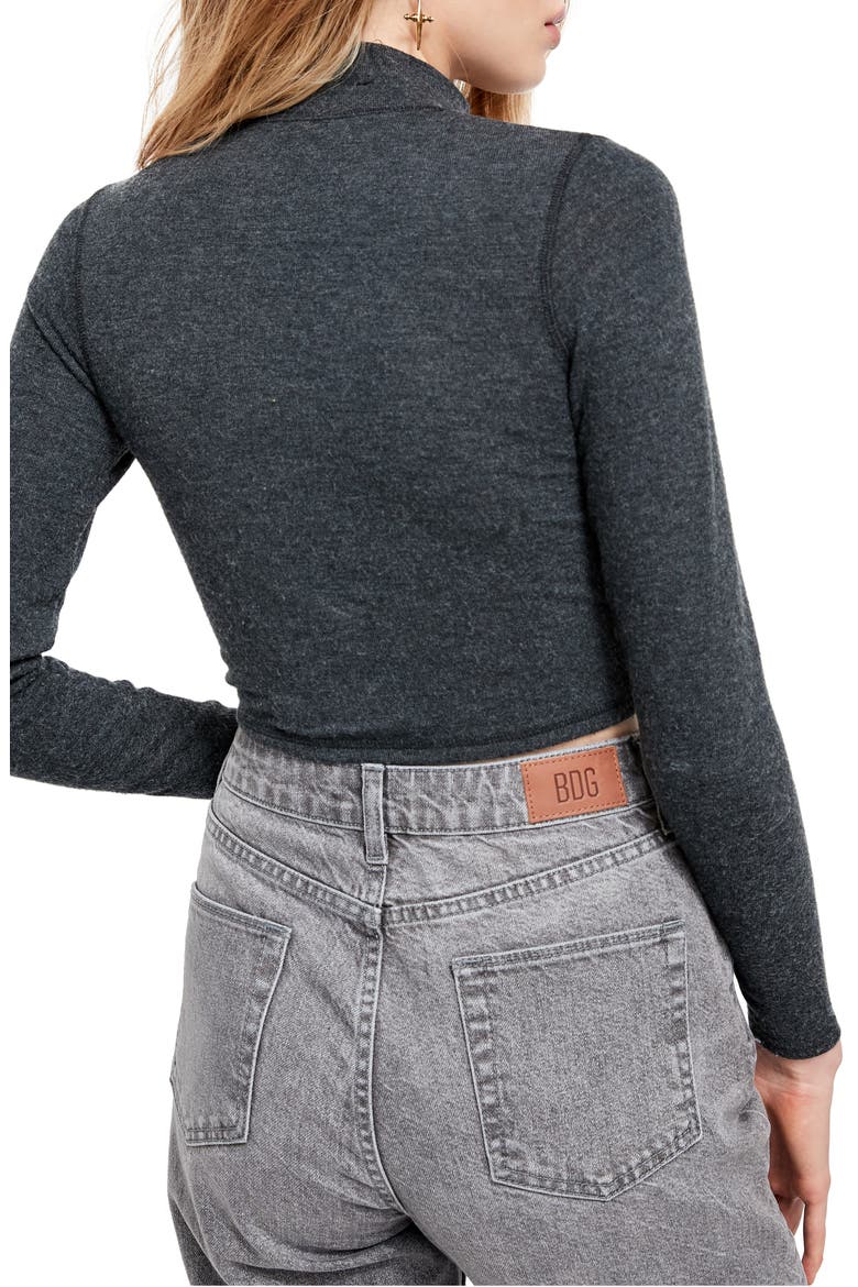 Mock Neck Sweater, Alternate, color, DARK SHADOW