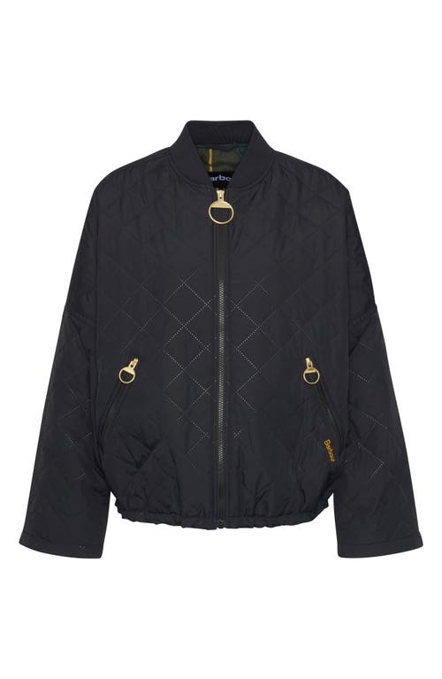 Barbour Emlyn Quilted Bomber Jacket In Black