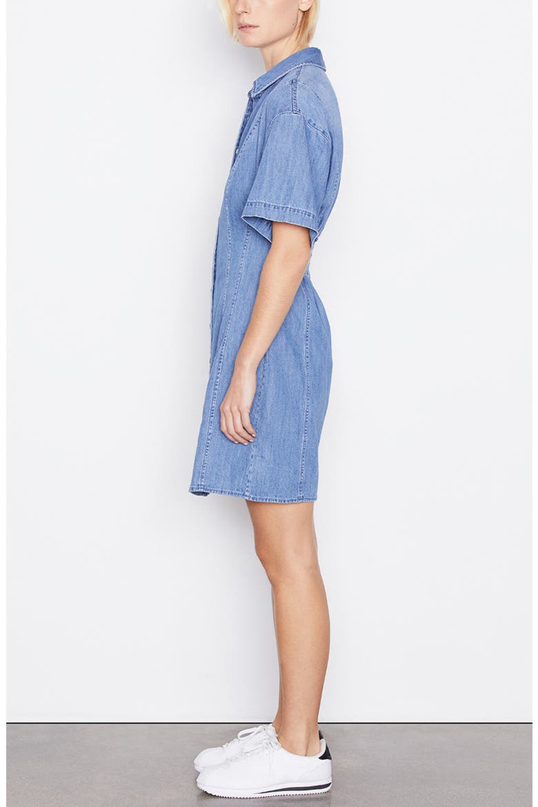 Seam Detail Denim Dress, Alternate, color, SHORELINE WASH