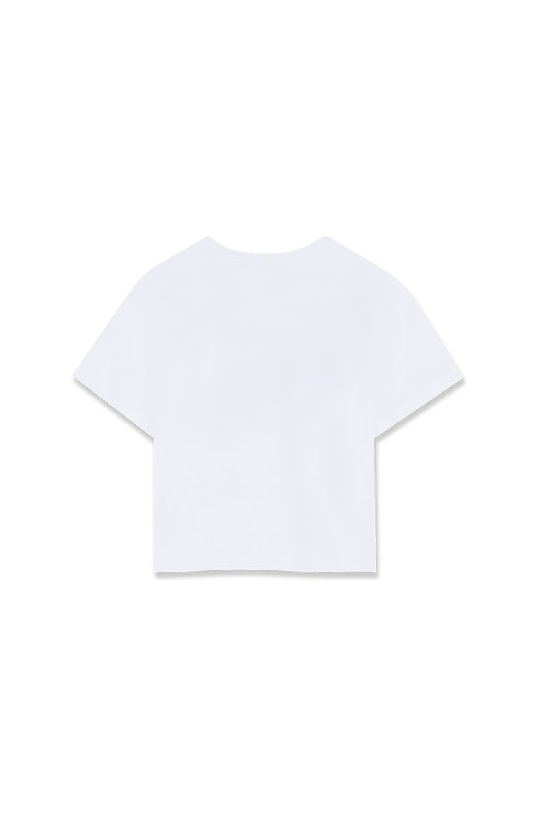 Lanvin Kids Daisy Print Cotton T-Shirt, Alternate, color, Optic White