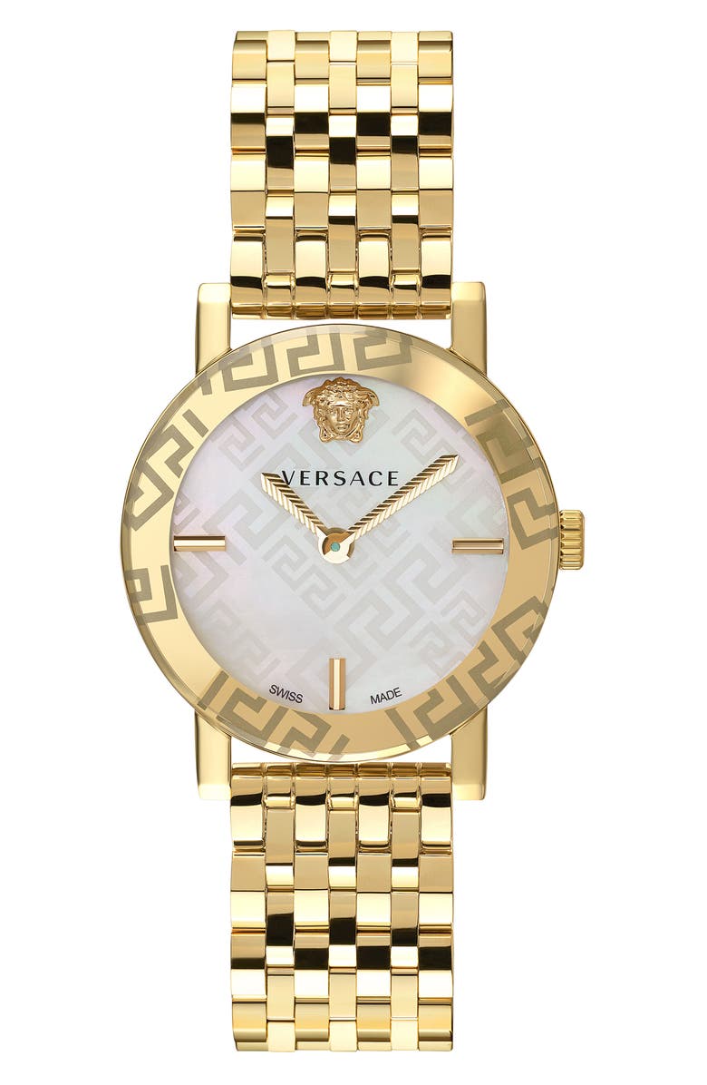 Versace Greca Glass Bracelet Watch, 32mm, Main, color, 