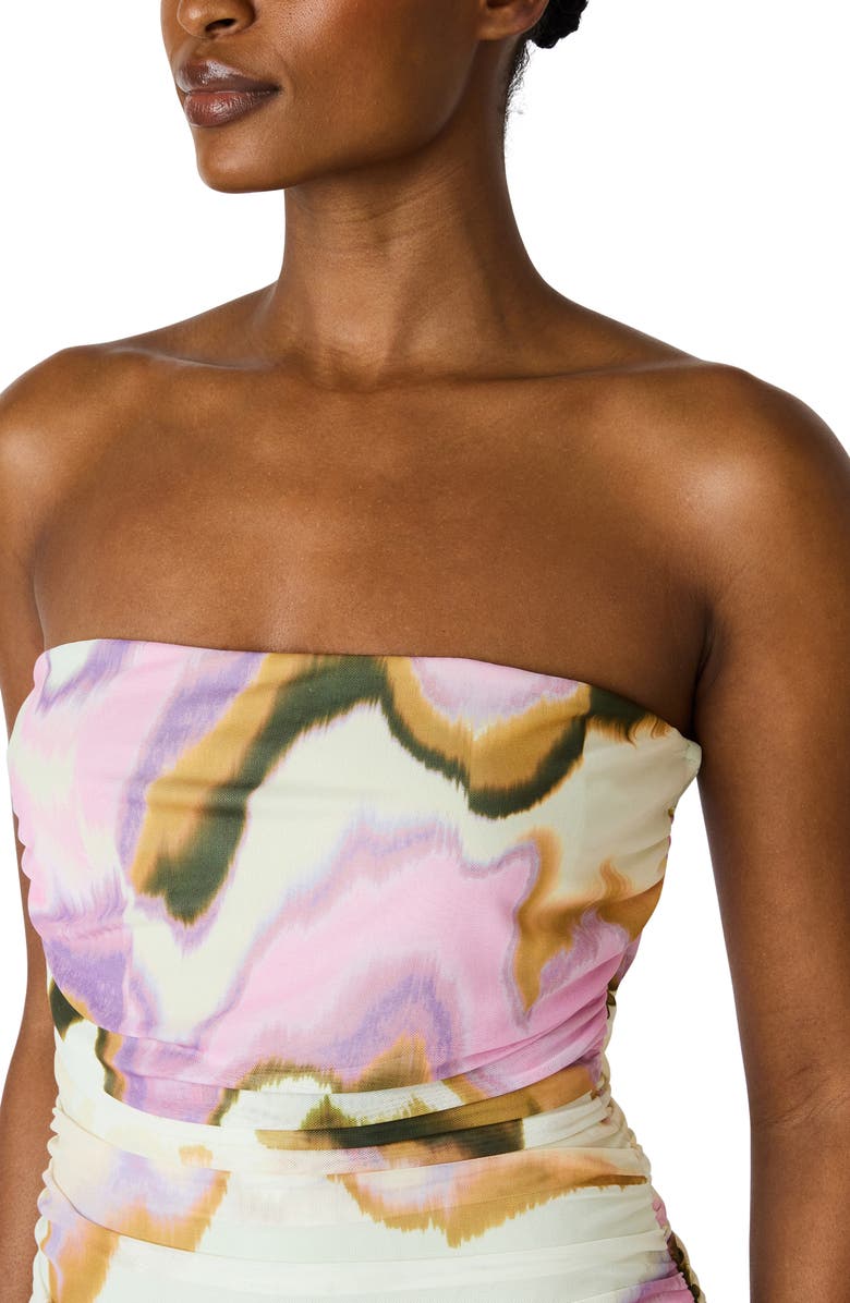 Steve Madden Kerrie Strapless Dress, Alternate, color, Ivory Multi