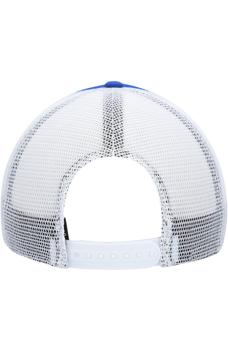 adidas Men's adidas Royal Kansas Jayhawks Script Trucker Snapback Hat, Alternate, color, Royal