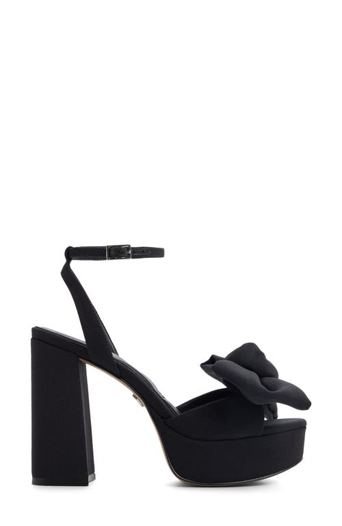 Aldo Luscious Ankle Strap Platform Sandal In Black