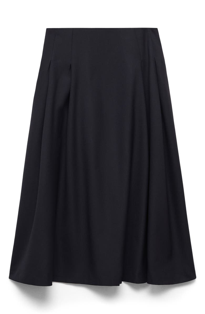 MANGO Pleated Detail Flared Skirt, Alternate, color, 