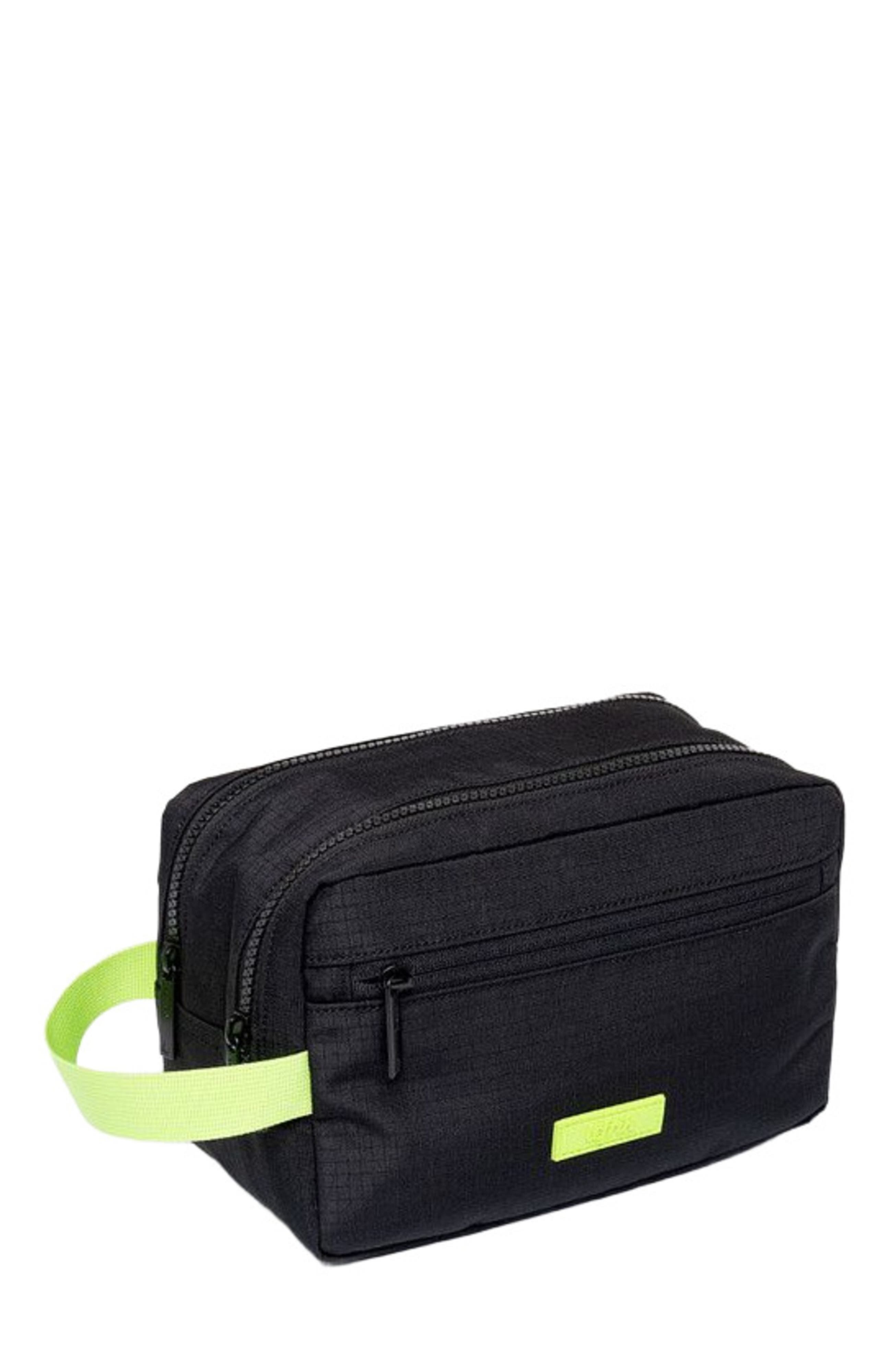 Kei Double Washbag, Alternate, color, BLACK
