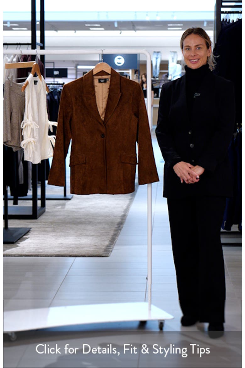 Maeve Faux Suede Blazer video