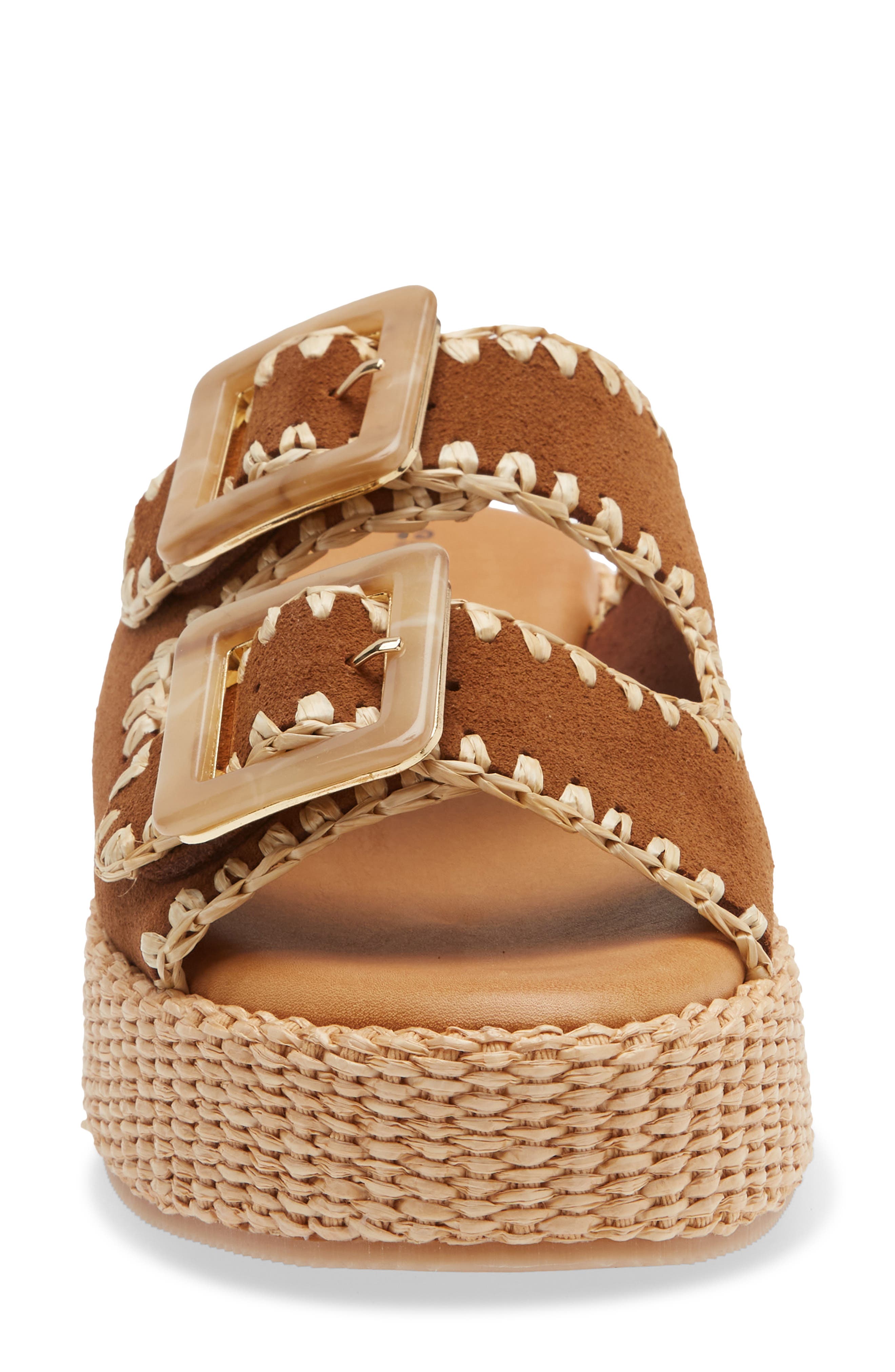 Chocolat Blu Chia Platform Slide Sandal, Alternate, color, Cinnamon Suede