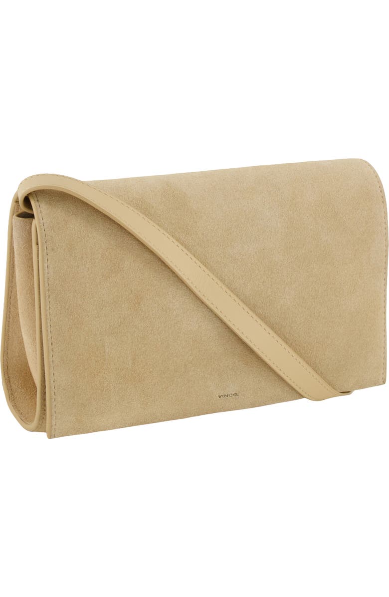 Vince Suede Wallet on a Strap, Alternate, color, Maiz