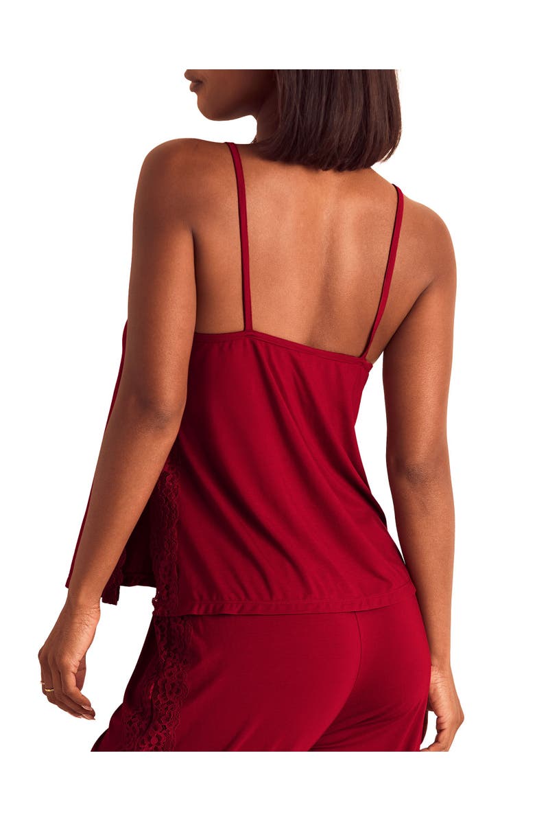 Adore Me Marsha Pajama Cami & Jogger Set, Alternate, color, Dark Red