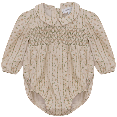 Cotton Corduroy Flower Print Bubble (Toddler)