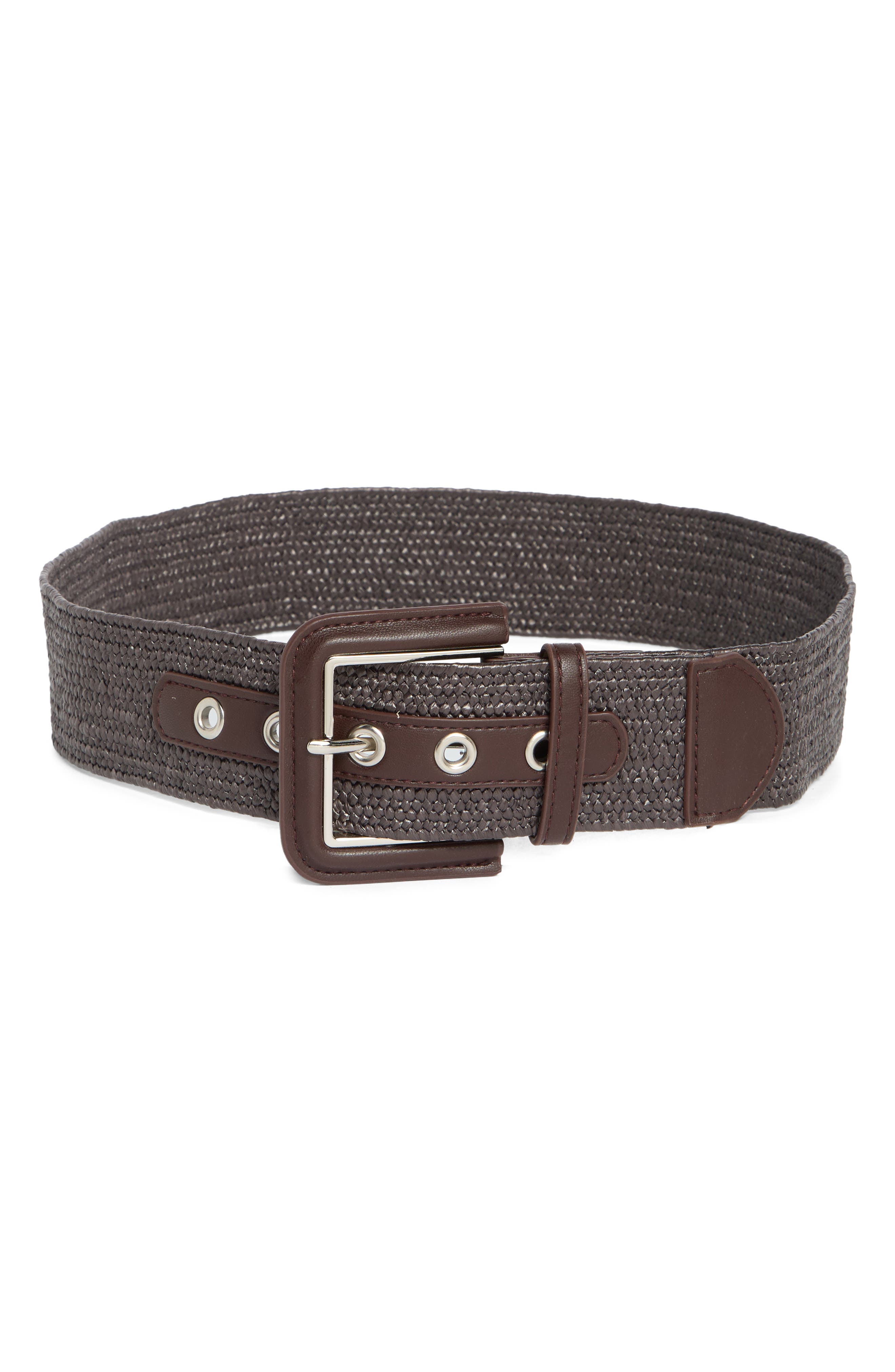 Vince Camuto Covered Buckle Woven Belt