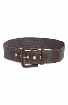 Vince Camuto Covered Buckle Woven Belt