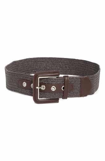 Vince Camuto Covered Buckle Woven Belt