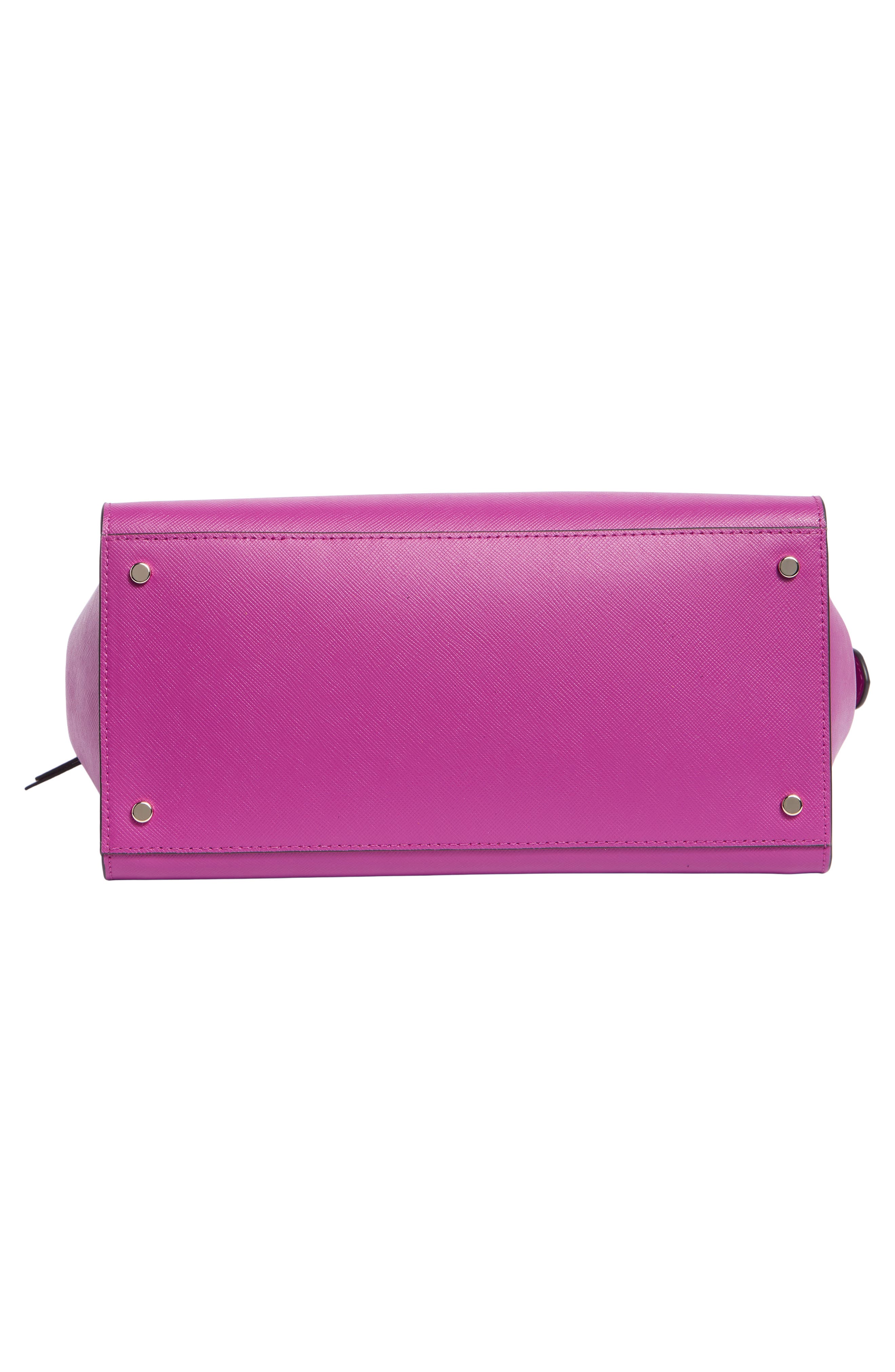 cameron medium leather satchel, Alternate, color, BAJA ROSE