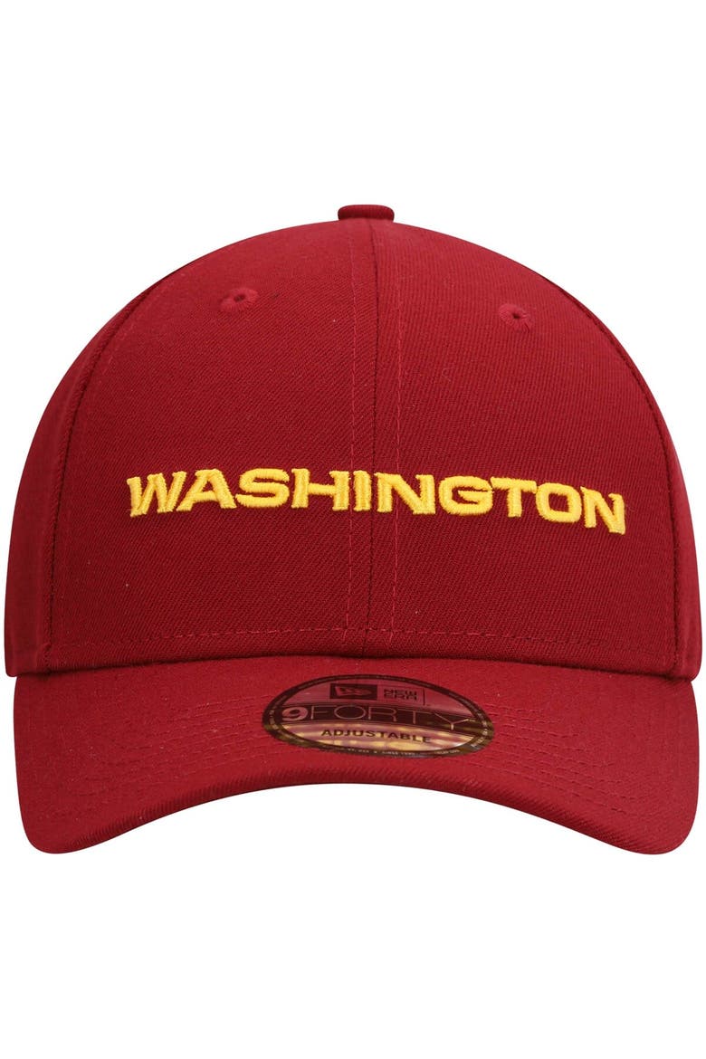 Men's New Era Burgundy Washington Football Team The League 9FORTY Adjustable Hat, Alternate, color, Burgundy